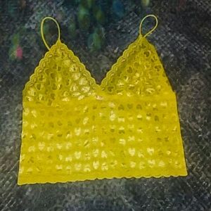 Yellow lingerie tank top